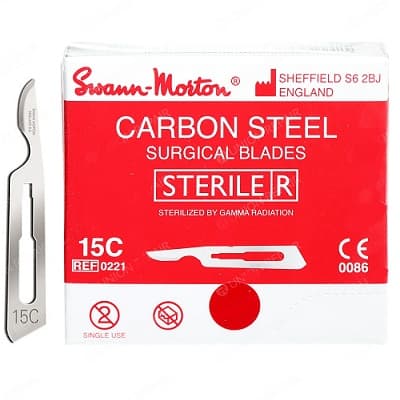 Carbon Steel Blades Swann-Morton 15С. Blade Savan Mortan surgical in ...