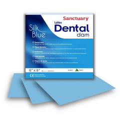 Коффердам латексный Silk Blue Sanctuary Dental Dam, 36 шт, Толщина: средние 