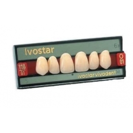 Фронтальные зубы Ivostar 6 зубов, Оттенки: А2 