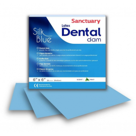 Коффердам латексный Silk Blue Sanctuary Dental Dam, 36 шт, Thickness: medium 
