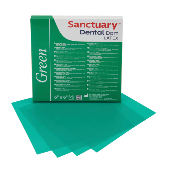 Коффердам Dental Dam Sanctuary, Цвет: зеленый тонкие 